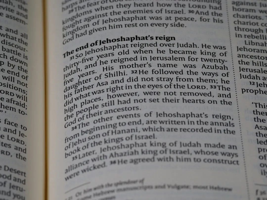 a close up of a book with an open page