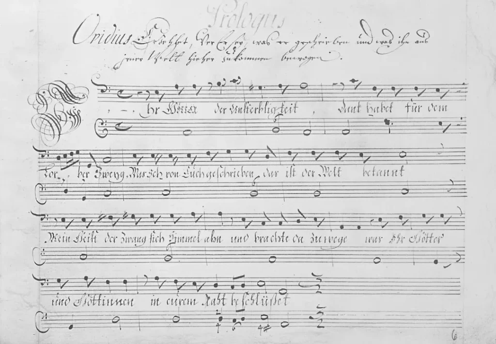 Handwritten musical score with lyrics
