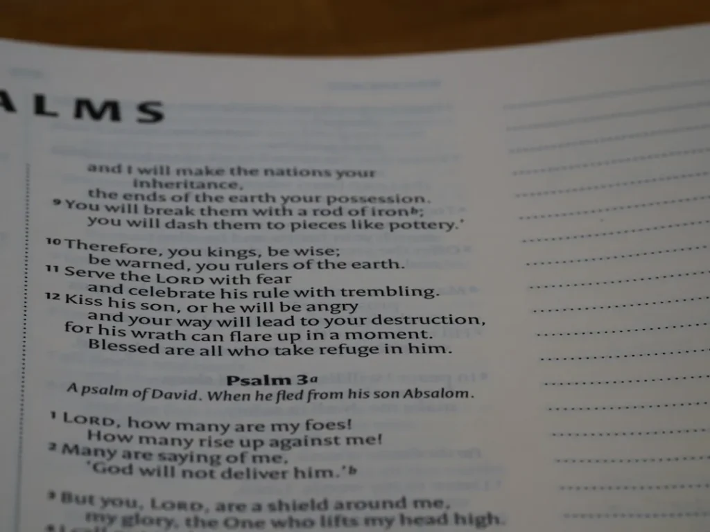 a close up of a book with a poem on it