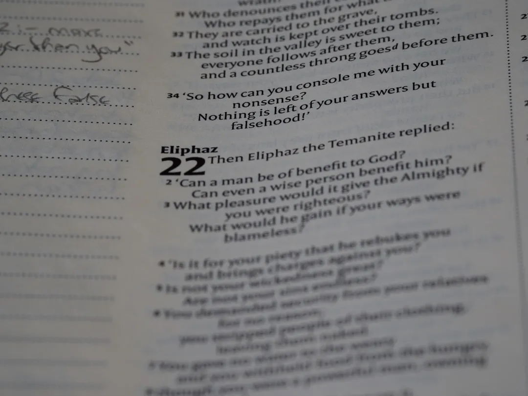a close up of a book with writing on it