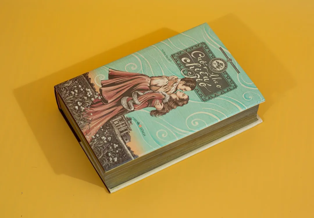 a book sitting on top of a yellow table