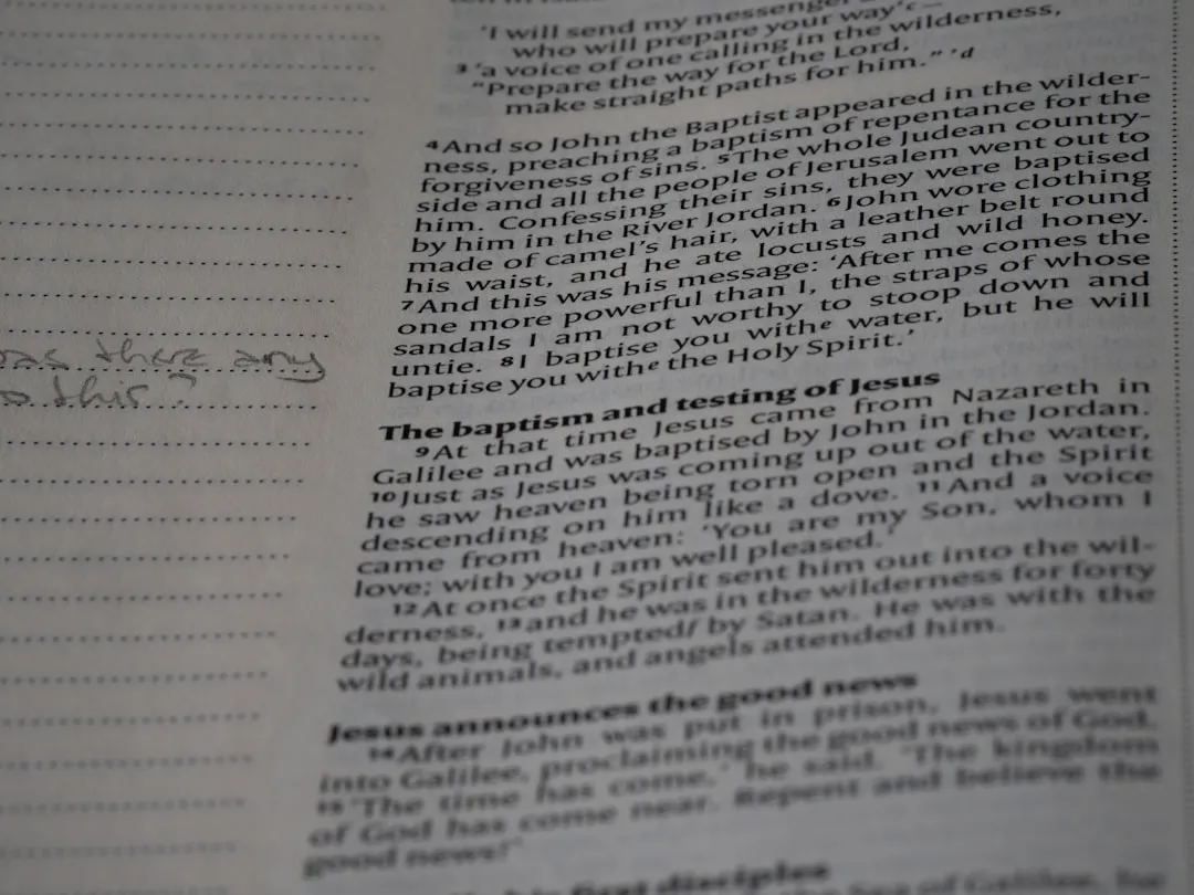 a close up of a book with writing on it