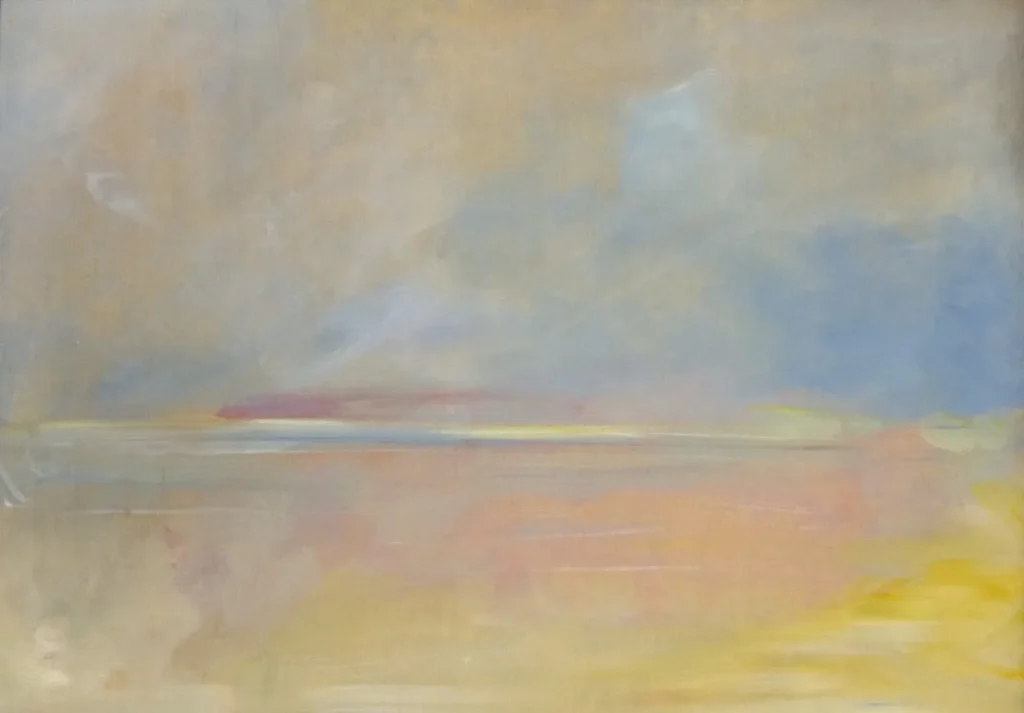 Abstract pastel landscape with muted colors