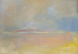 Abstract pastel landscape with muted colors
